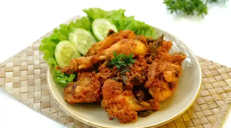 Ayam Goreng Basah Yang Empuk Dan Rasanya Menggiurkan