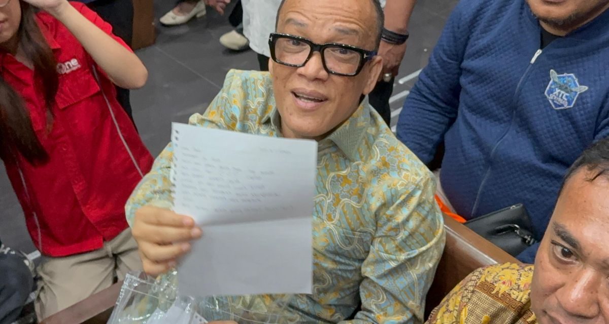 Eks Wamenaker Noel Bawa Surat dari Anak yang Berisi Rindu dan Doa